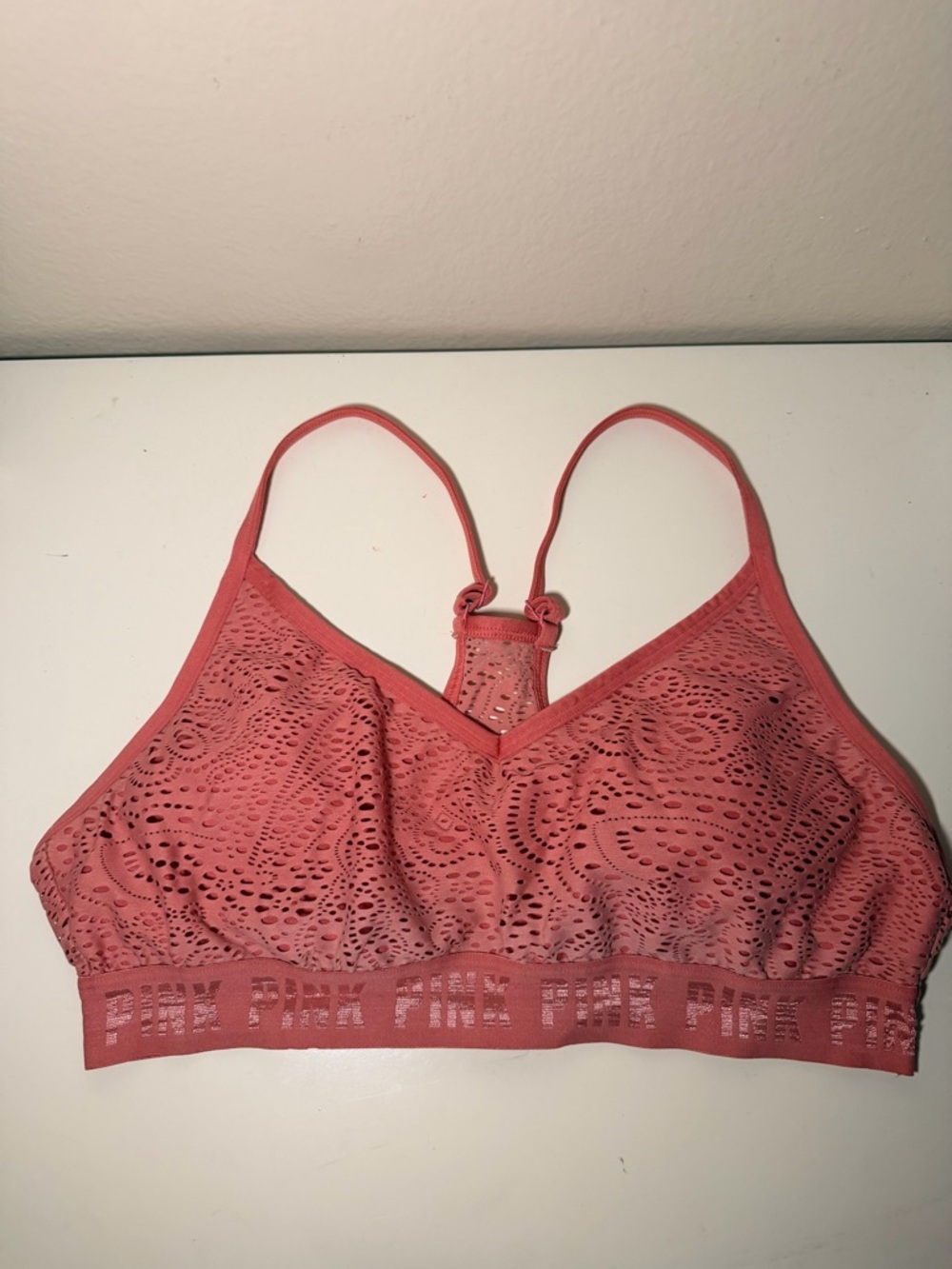 PINK Victoria's Secret Rose Lace Wireless Bralette